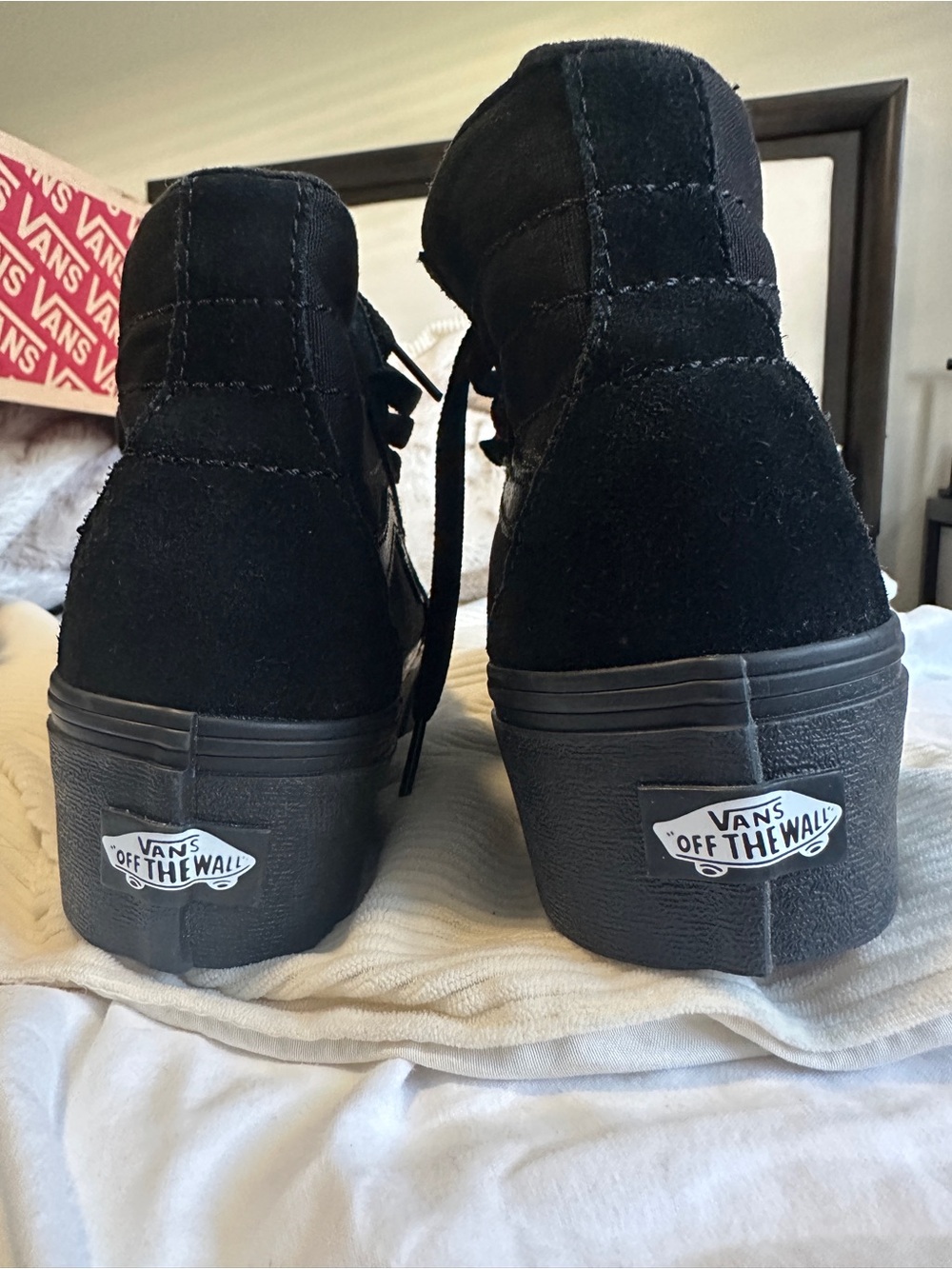 Vans Black Sk8-Hi Platform Suede Sneakers - Picture 2 of 7